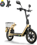 TWOFISH E-Scooter, Elektroroller Erwachsene mit 48V 13Ah Akku und 500W Motor, 30 km Reichweite, 14 Zoll Reifen, Geschwindigkeiten