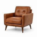 Sessel Leder Braun Retro 85x75x90 cm