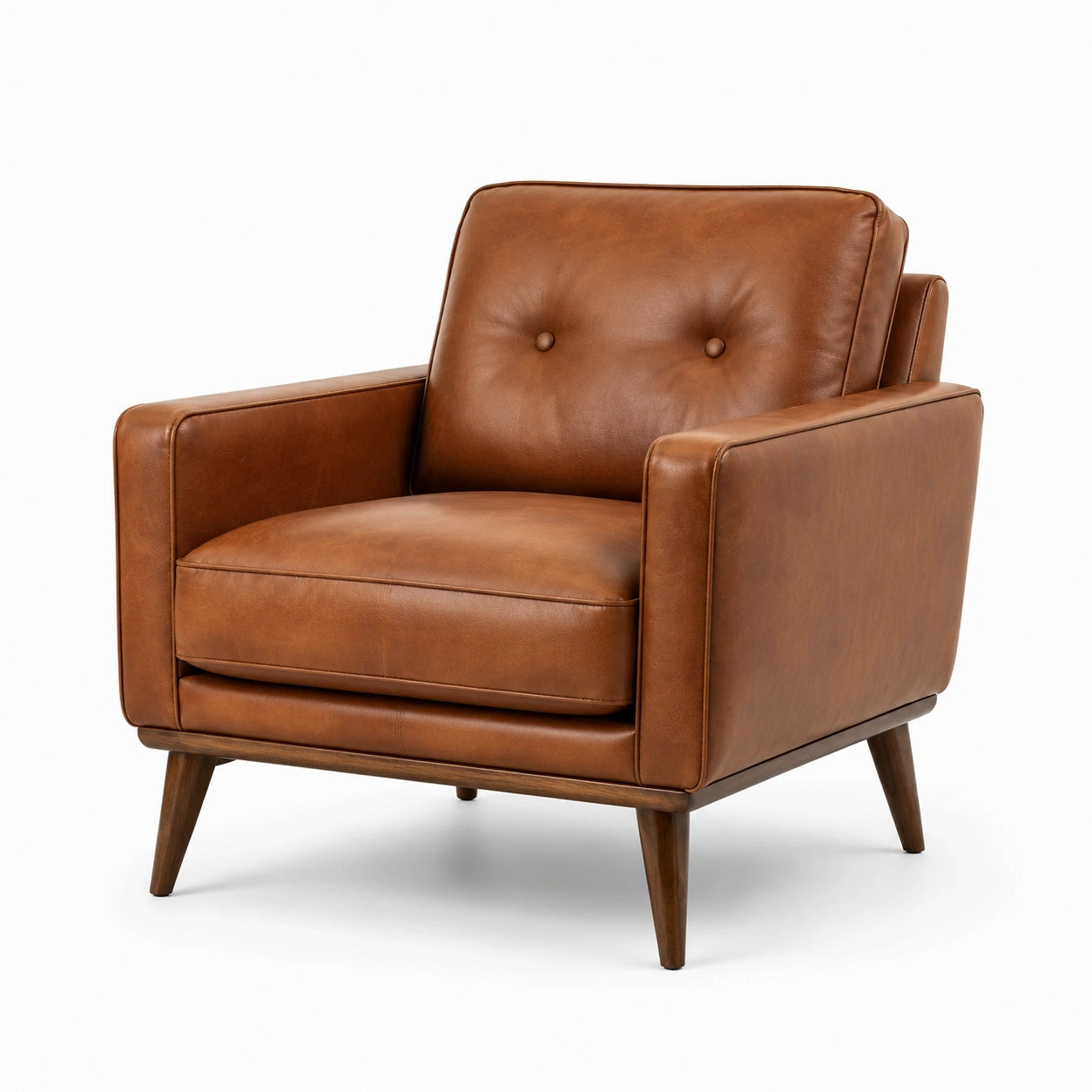 Sessel Leder Braun Retro 85x75x90 cm