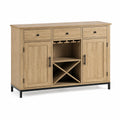 Sideboard aus Eichenfurnier mit Metallgestell 120x40x85 cm