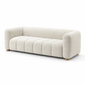 Dreisitzer-Sofa mit Bouclé-Bezug in Cremeweiß 210 cm