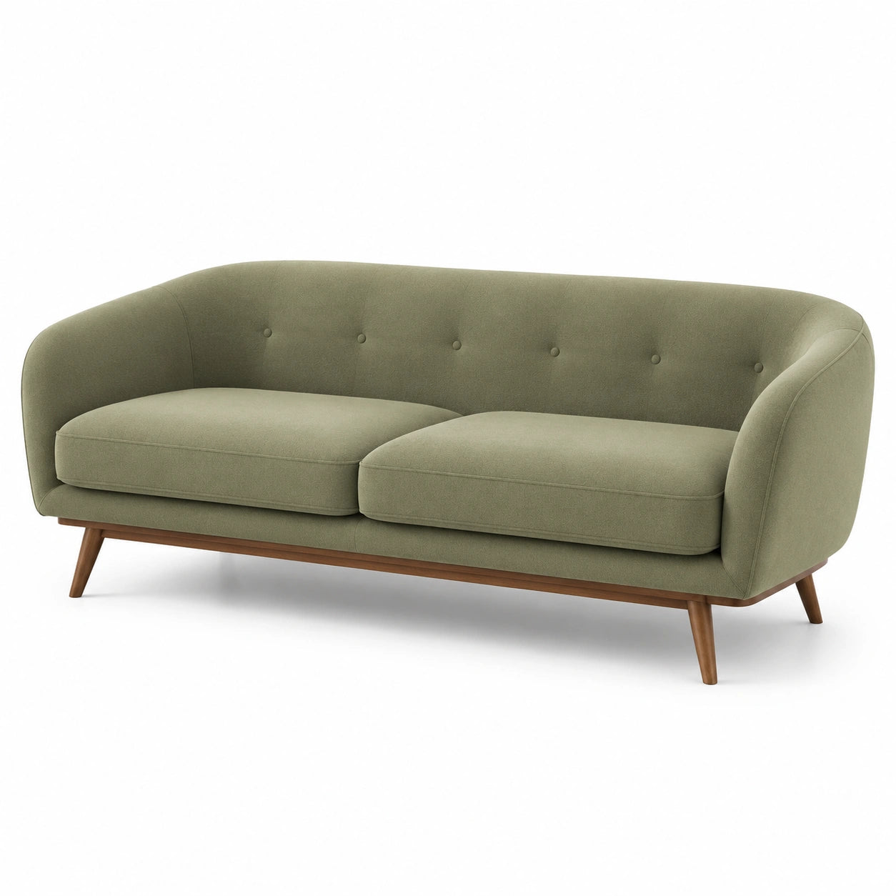 3-Sitzer Sofa Stoff Grün 210x85x75 cm