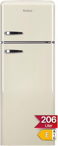 Amica Retro Kühl-Gefrierkombination, 206 L 144 × 55 × 62 cm KGC 15635 B