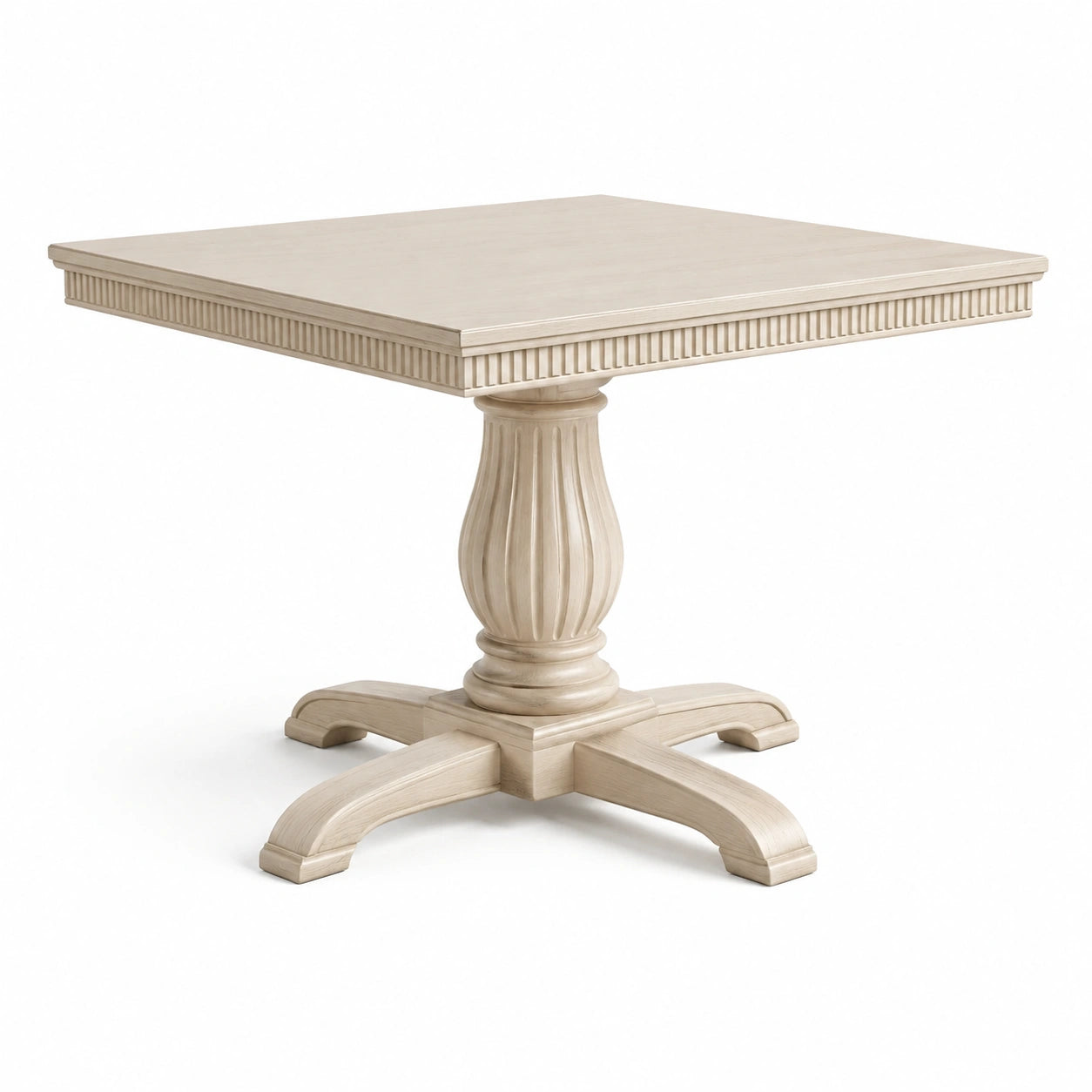 Quadratischer Tisch aus Massivholz Beige 90x90x75 cm