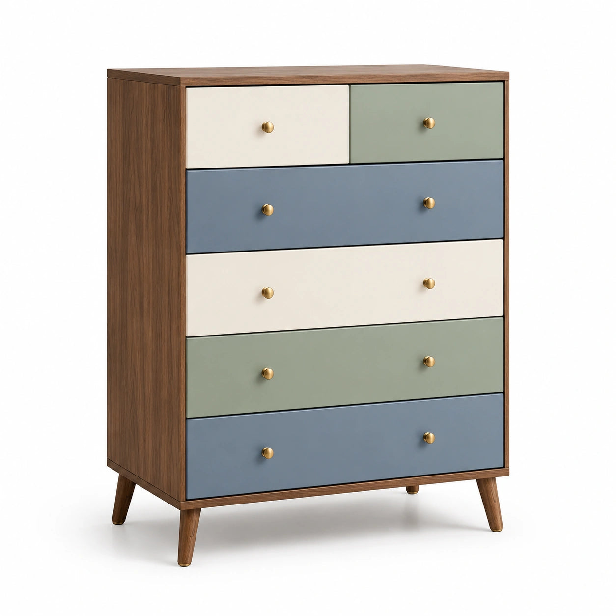 Kommode mit 6 Schubladen aus Holz 90x40x120cm