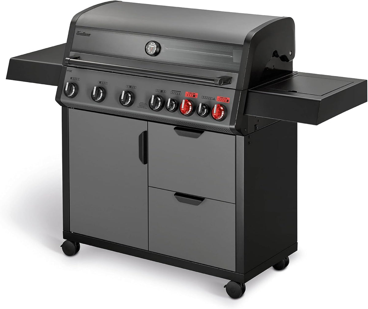 Enders ® Gasgrill, HYDE 6 SIKR Turbo, 6 Brenner aus Edelstahl für kraftvolles direktes und indirektes Grillen, 800 °C TURBO ZONE™, SWITCH GRID™
