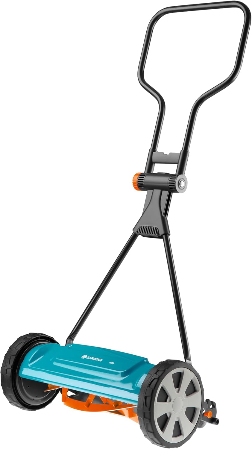 Gardena 400 Classic Spindelmäher Hand Rasenmäher, mit 40cm Arbeitsbreite für bis zu 200 m² Rasenfläche, Messerwalze aus Qualitätsstahl