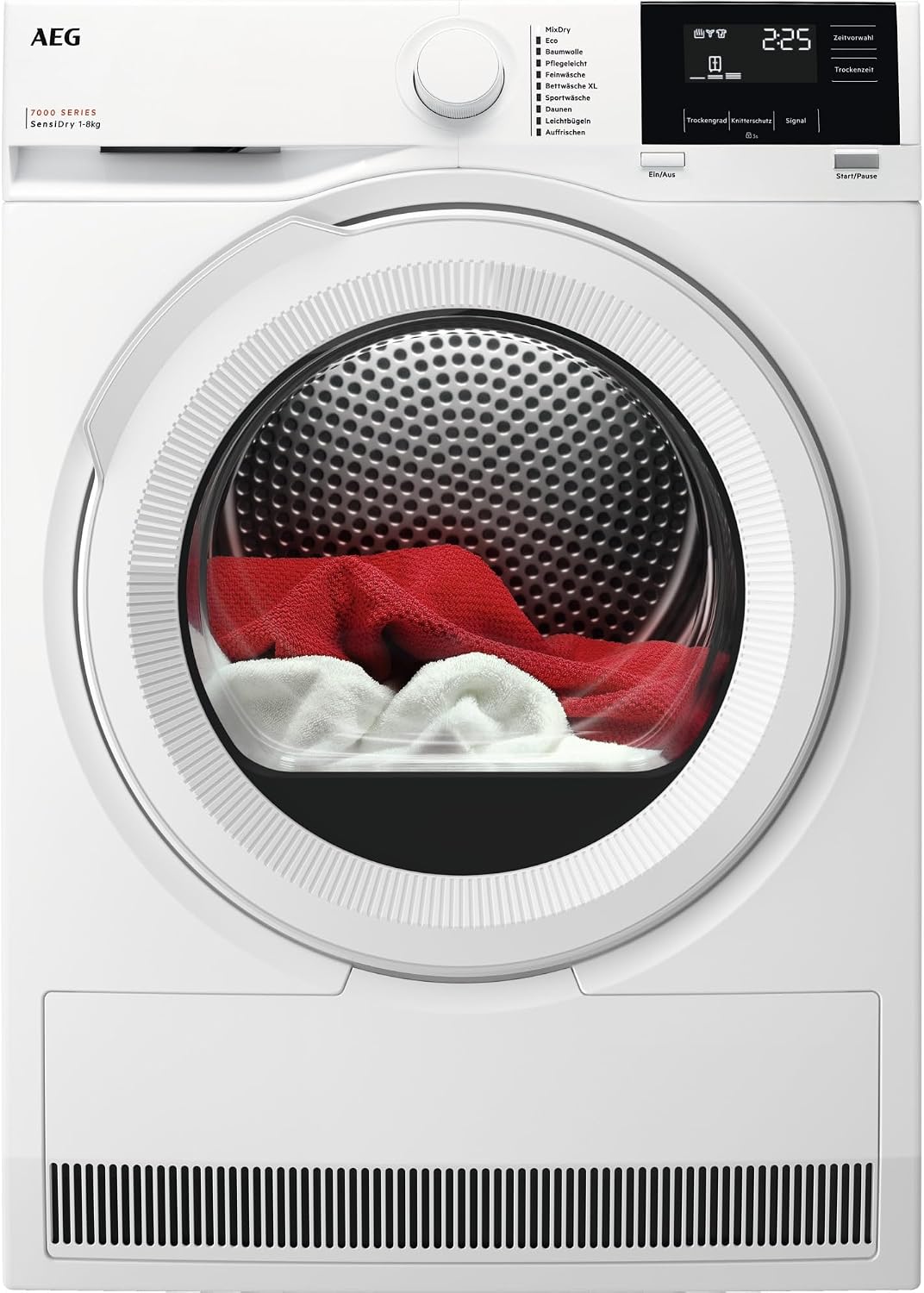 AEG Wärmepumpentrockner, 8 kg, Serie 7000: SensiDry schonendes & energiesparendes Trockenverfahren, neue Energiekl. C, Mengenautomatik, Schontrommel