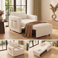 Sofa 3-in-1 Schlafsessel mit Schlaffunktion Ausziehbares Schlaf, 1 Sitzer, Bettsofa mit Schlaffunktion, Cord Sesselbett mit Kissen