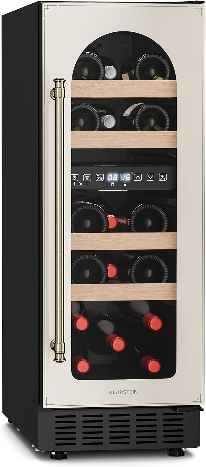 Weinkühlschrank 17 Vinovilla Victoria, 17 Flaschen, 2 Zonen, 5-22 °C, Touchpanel, LED-Steuerung, UV-Schutz, Leiser Betrieb, Eingebaut/Freistehend