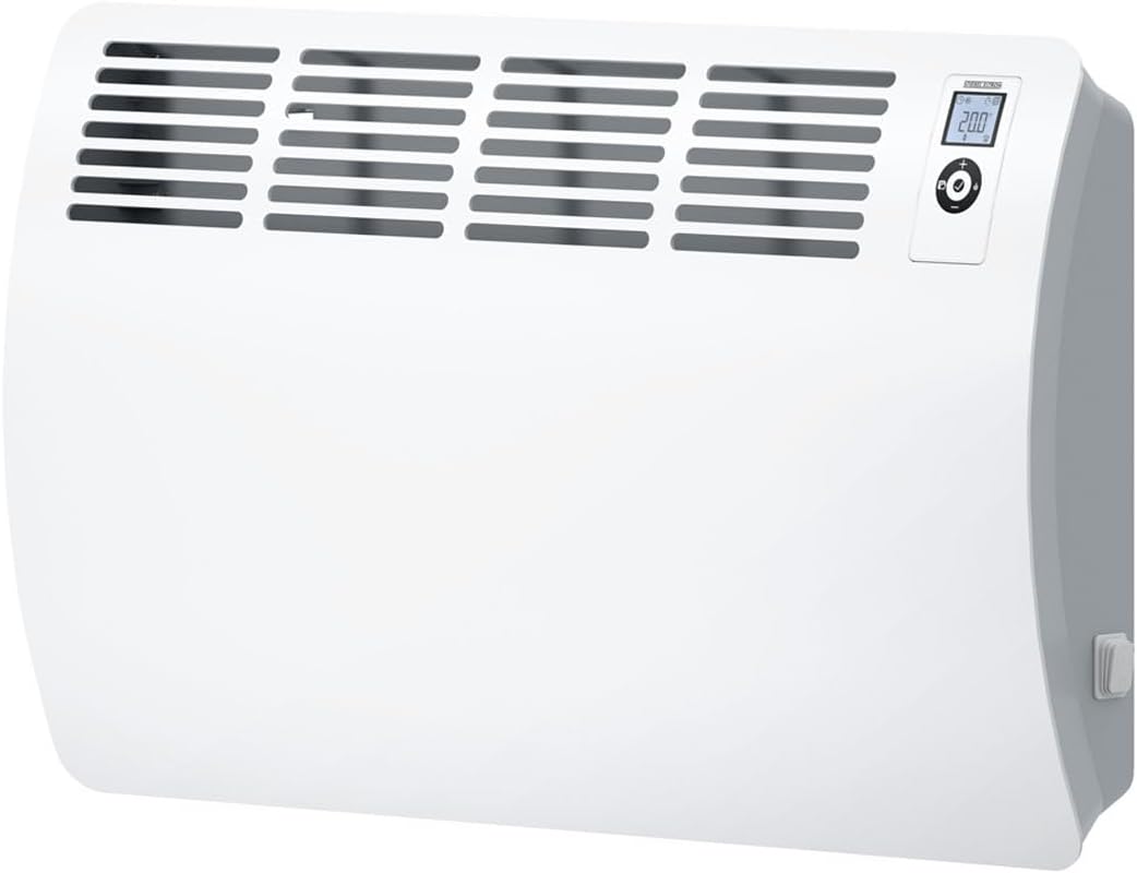 Stiebel Eltron Elektroheizkörper, Wandkonvektor CON 20 Premium, 2 kW für ca. 25 m², VDE geprüft, LC-Display, Wochentimer, 120 Min. Kurzzeittimer