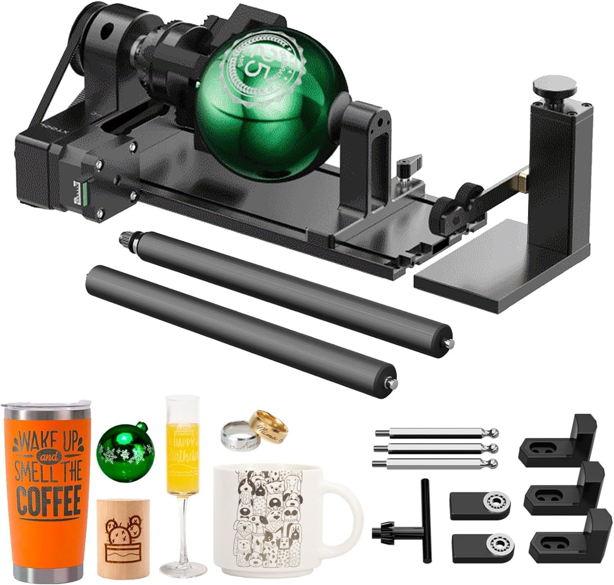 xTool Gravurwerkzeug, RA2 Pro für F1, S1, M1 Ultra, F1 Utra, P2S und die meisten Lasergravierer, Backenfutter Rotierend