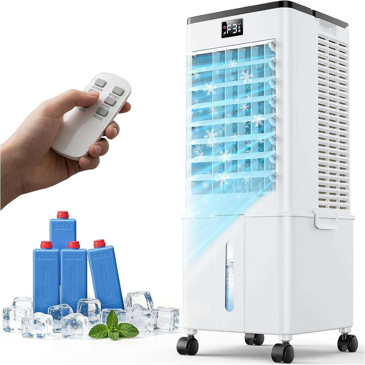 VectrDyna 10L 60W 12H 3 120°Oszillation Klimagerät ohne Abluftschlauch Klimaanlage Mobil Timer klimaanlage ohne abluftschlauch Modus Abnehmbare