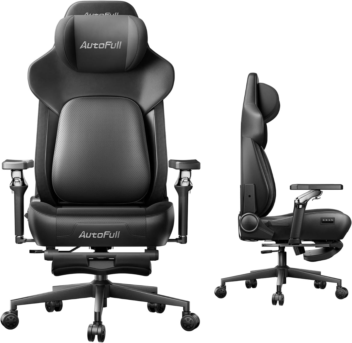 AutoFull Computer-Gaming-Stühle, M6 Ultra 2.0 Gaming Stuhl mit dynamischer Lordosenstütze, Kühlung und Heizung, Dual-Zonen-Massage, 160° Rückenlehne