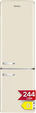 Amica Retro Kühl-Gefrierkombination, 244L 181 × 55 × 61, 5cm KGCR 387 101 B
