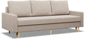 Sofa -, Mit Schlaffunktion Und Bettkasten Blank, 3 Sitzer 212 cm Breit, Schlafsofa Mit Bonellfederkern im Sitz, Ausziehbares Couch Auf Holzfüßen