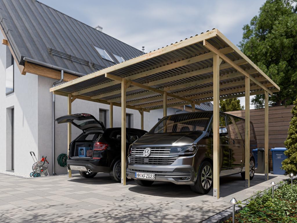 woodtex Carports, Holz Doppel Carport