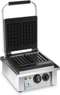 Royal Catering - Waffeleisen, Waffelautomat (rechteckig, 37 × 32 × 50 cm, 2.000 W, 10 × 17 cm Waffel, 15 min Timer, Gusseisen & Emaille
