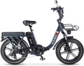 OUXI E-Bike-Akku, Q11 E-Bike Elektrofahrrad, 20 * 4.0 Zoll Fatbike Pedelec mit 250W Motor & 60Nm Drehmoment, 48V 15Ah Akku