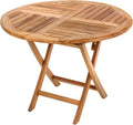 Esstisch, - .de Massiver Gartentisch Empire Teak Ø100cm Natur Teakholz rund klappbar, Riess Ambiente