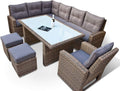 Ragnarök-Möbeldesign DEUTSCHE 8 GARANTIE EIGENE hohe Dining Lounge - Hersteller - Jahre - Produktion - PolyRattan Gartenmöbel Essgruppe