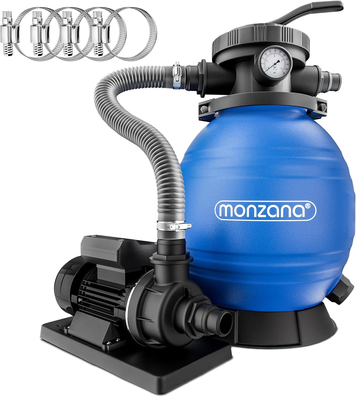 Monzana ® Sand Filter, anlage 10.200L/h bis 35.000L Pool Hubhöhe max. 8, 5m