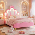 Kinderbett 90x200 LED Einzelbett cm Bett, Prinzessinnenbett für Mädchen