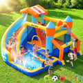 SportBob Hüpfburg, Kinder mit Wasserrutsche und Gebläse, Wasserbüchse und Basketballkorb, Wasserpark für den Kinder Garten Geburtstag Party