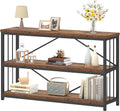 Standregal 3 120 Regal mit Ebenen cm Breit Bücherregal Holz und Metall Vintagebraun Offenes