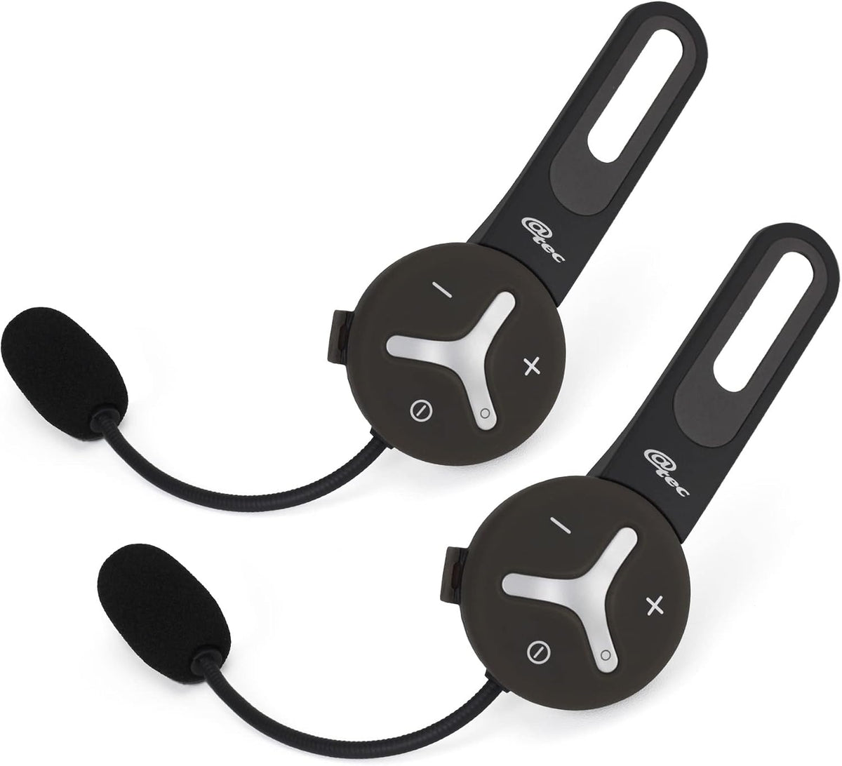 @tec Bluetooth Ausrüstung, BuddyChat Duo, Headset Intercom, 2er-Set, Bluetooth 3.0 Gegensprechanlage, Reichweite bis 1 km, DSP-Geräuschunterdrückung