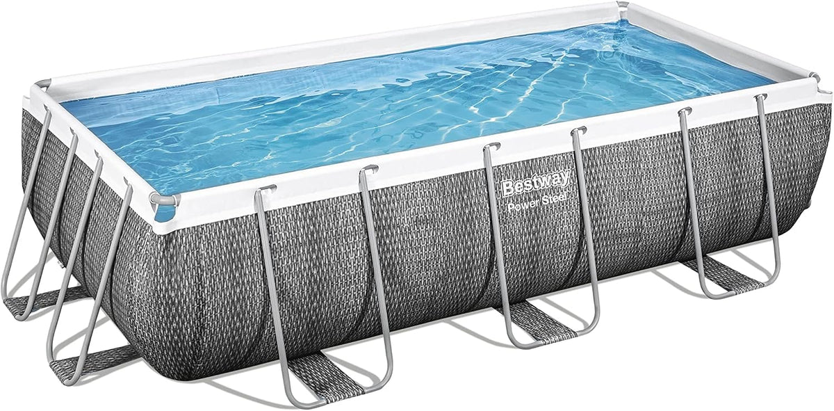 Bestway Stahlrahmenpool, Power Steel Rectangular Pool Set 404 x 201 x 100 cm
