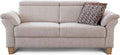 Sofa 3-Sitzer, Ammerland/Couch mit Federkern im Landhausstil/Inkl. verstellbaren Kopfstützen/186 × 84 × 93/Strukturstoff natur, CAVADORE