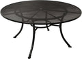 Esstisch, Gartentisch Streckmetall RIVO 150cm rund, Farbe dunkelgrau (eisengrau), wetterfest beschichtet, Outdoor, DEGAMO