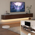 TV-Lowboard TV-Medienkonsole schwimmender TV-Schrank Wandmontage TV-Schrank mehrere große Aufbewahrungsmöglichkeiten TV-Bank unter dem
