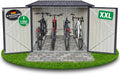 ALBATROS Fahrradhalter- & -ständer, XXL Fahrradgarage Metall, 4 Fahrräder, abschließbar, RAL7016