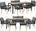 Swing & Harmonie & ® Gartenmöbel Lounge-Set „Sienna' Sitzgruppe mit Tisch Sofa Sesseln & Stühlen wetterfest Seilgeflecht WPC-Tischplatte Outdoor