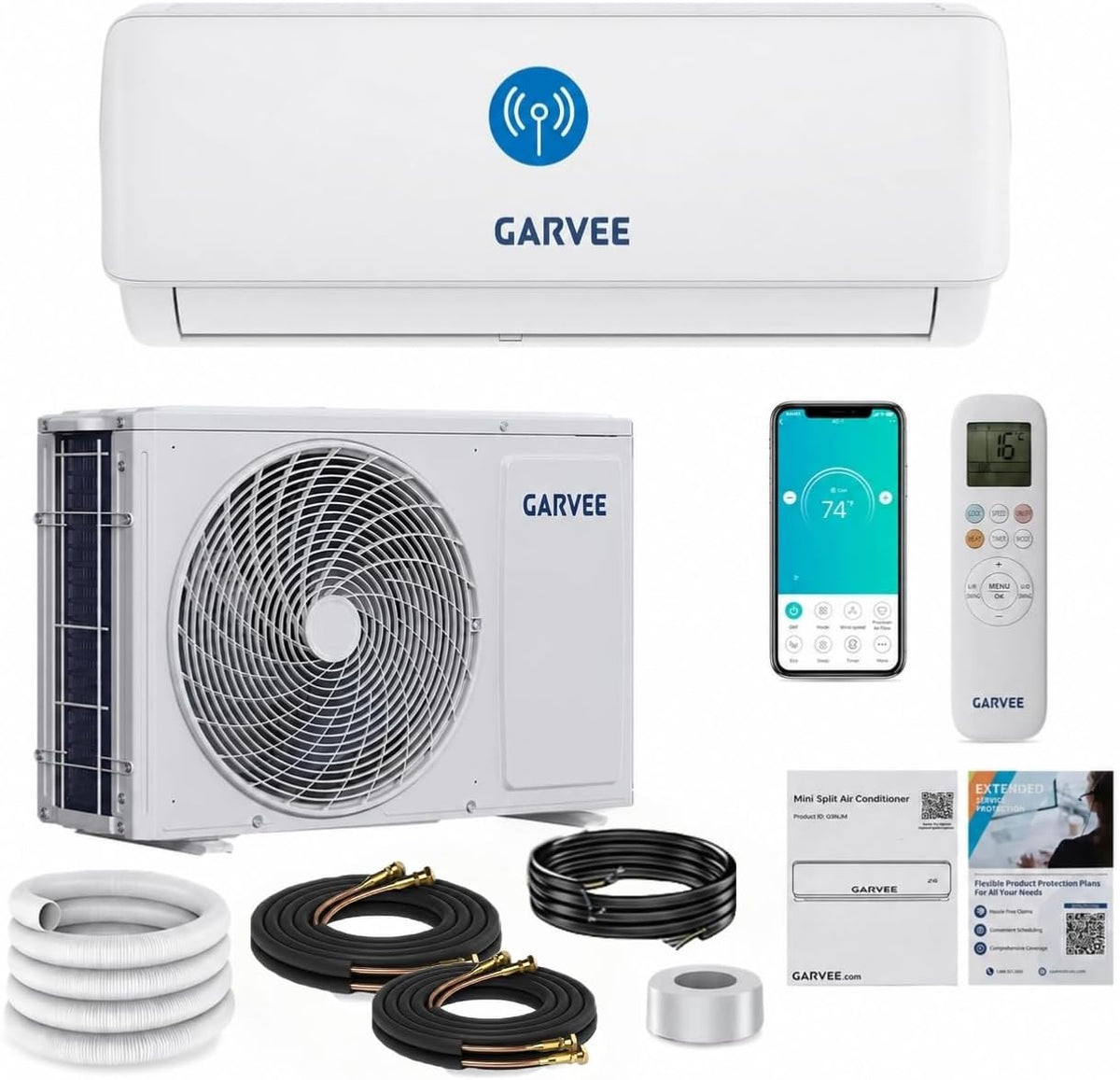 Thaookte Split-Klimaanlage, Klimaanlage Split - 9000 BTU (2.7 kW), Inverter Klimagerät mit Heizfunktion, Kühlen A++, WiFi & App