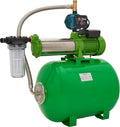 CHM GmbH Hauswasserwerk, 100Liter 2100 Watt, max. Druck 7, 8 Bar einstellbar mit LCD Display Gartenpumpe, Wasserpumpe