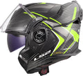 LS2 Integralhelme, Modularer Motorradhelm ADVANT X CARBON FUTURE II Gloss H-V Yellow